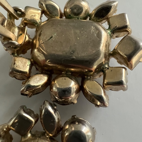 Vintage Sherman Clip On Earrings Emerald Cut Rare - Picture 13 of 14